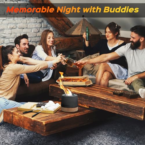 Round Concrete Smokeless Tabletop Fire Pit T761994
