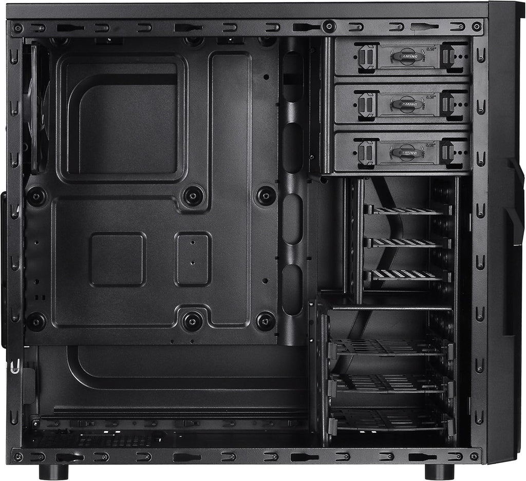 Black SPCC ATX Mid Tower Computer Chassis X208797