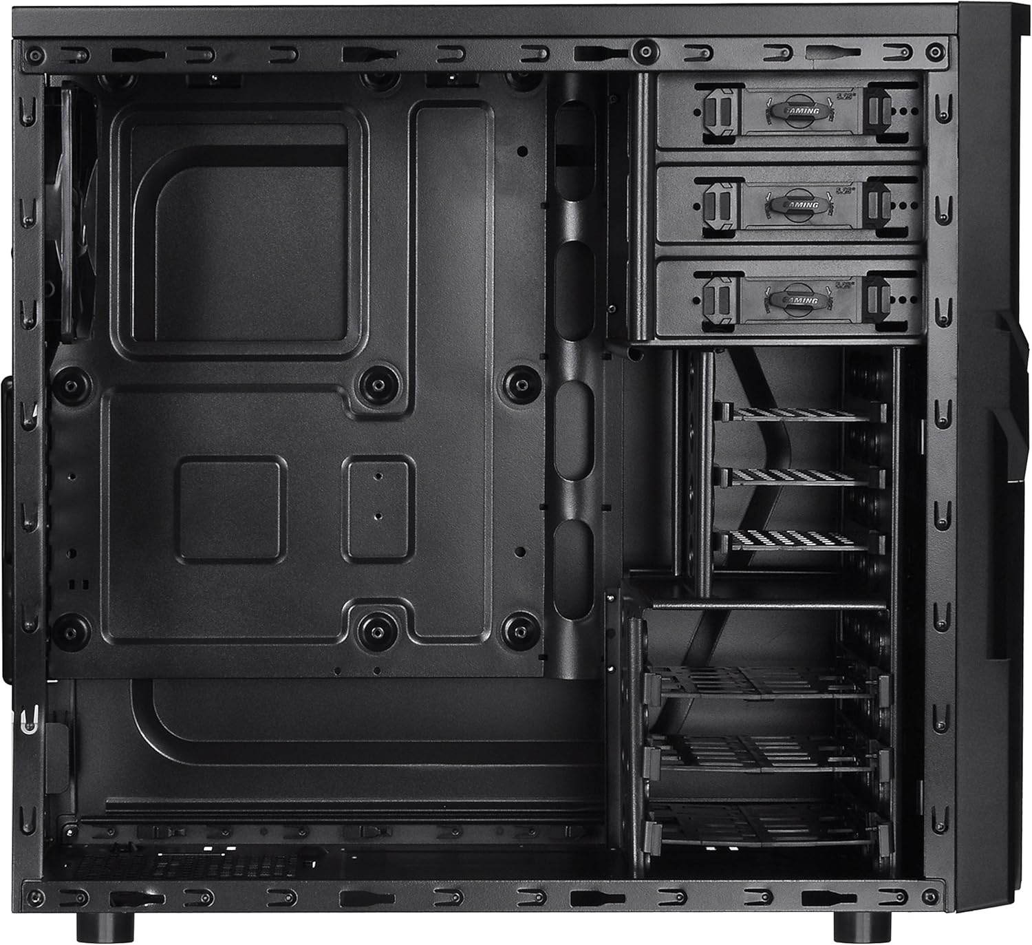 Black SPCC ATX Mid Tower Computer Chassis X208797