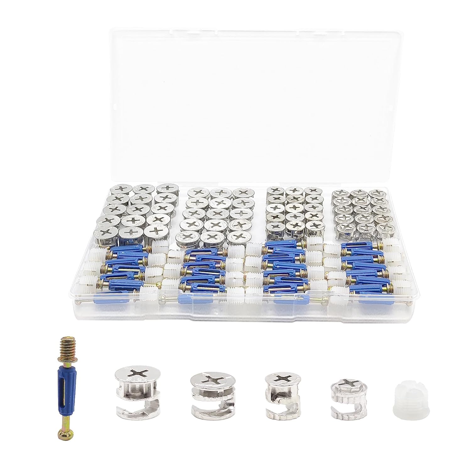 120Pcs 3 in 1 Cam Lock Fasteners E2679