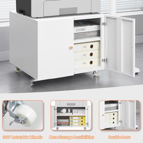 Black Metal Printer Cabinet with Storage X2976