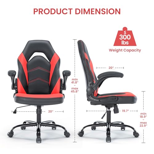 Red/Black Gaming Chair with Footrest G6397