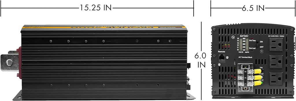 12V 5000 Watt Power Inverter with Remote Control W21066