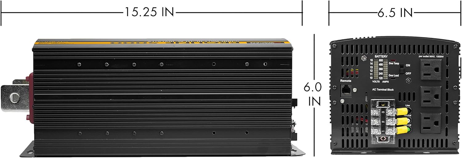 12V 5000 Watt Power Inverter with Remote Control W21066