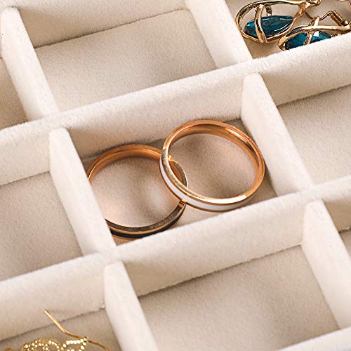 5 Layers Clear Acrylic Velvet Jewelry Box with 5 Drawers W934796
