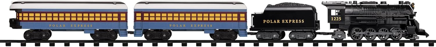 Black Battery-Powered Model Train Set with Remote W222009