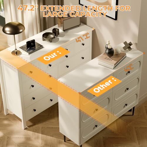 10 Drawer White Wooden Dresser N5955