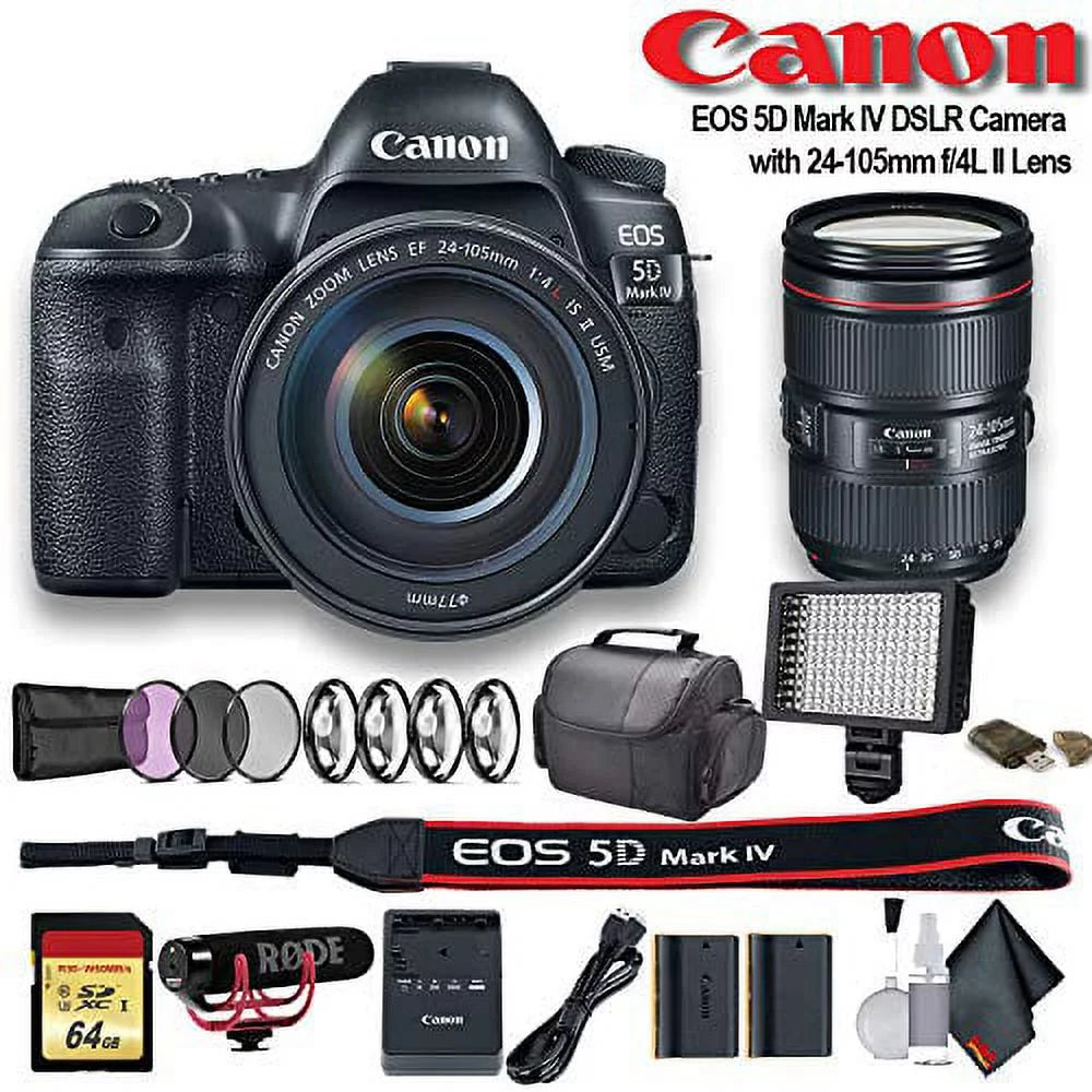 Canon EOS 5D Mark IV DSLR Camera with 24-105mm f/4L II Lens J21779