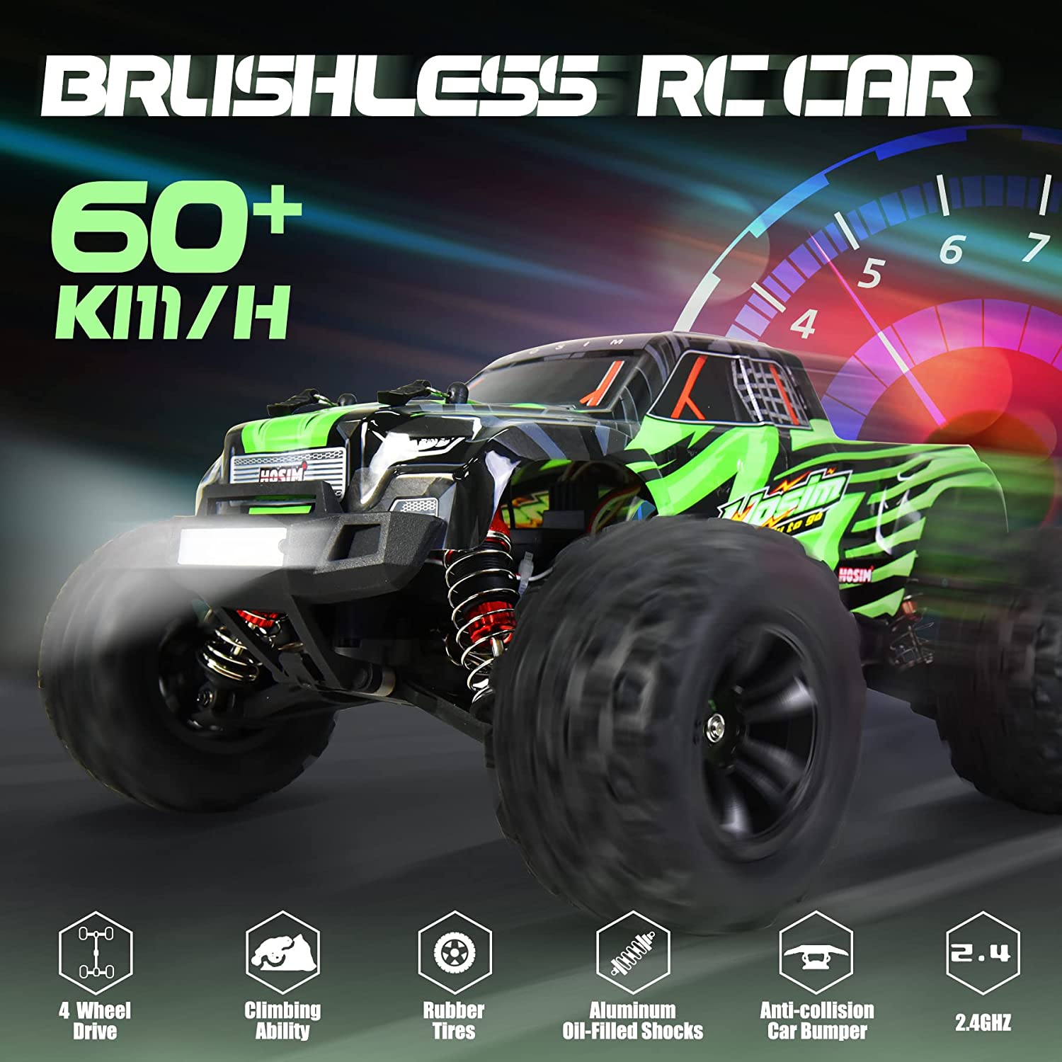 Brushless RC Car 1:16 4WD Off-Road Remote Control Truck T5373