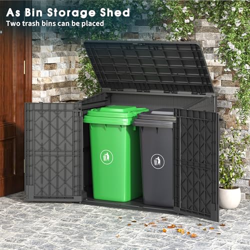 Outdoor Resin Storage Shed 36 Cu. Ft. Lockable Waterproof Storage Box N46998