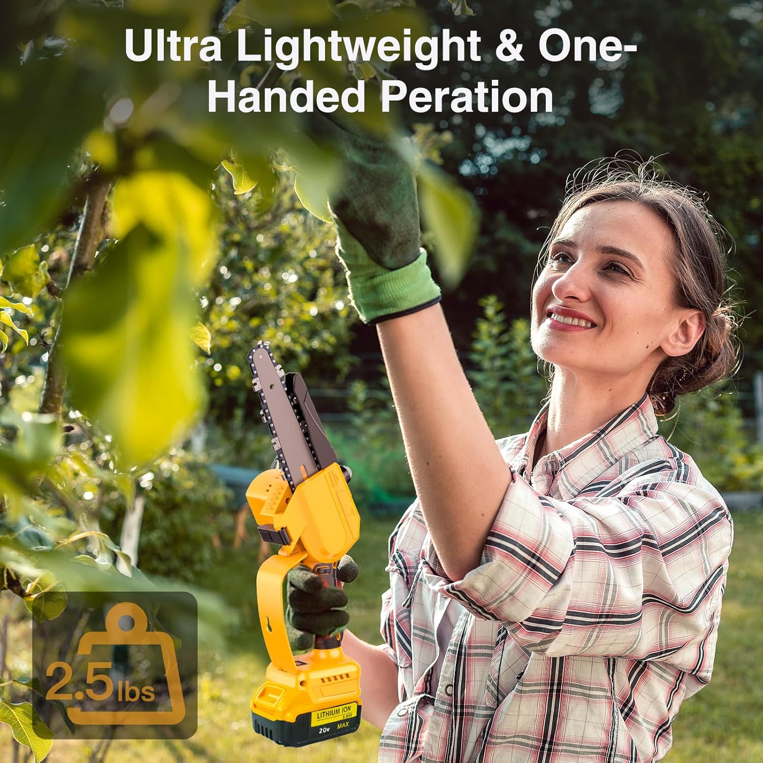 6 Inch Cordless Mini Chainsaw with Brushless Motor L8765