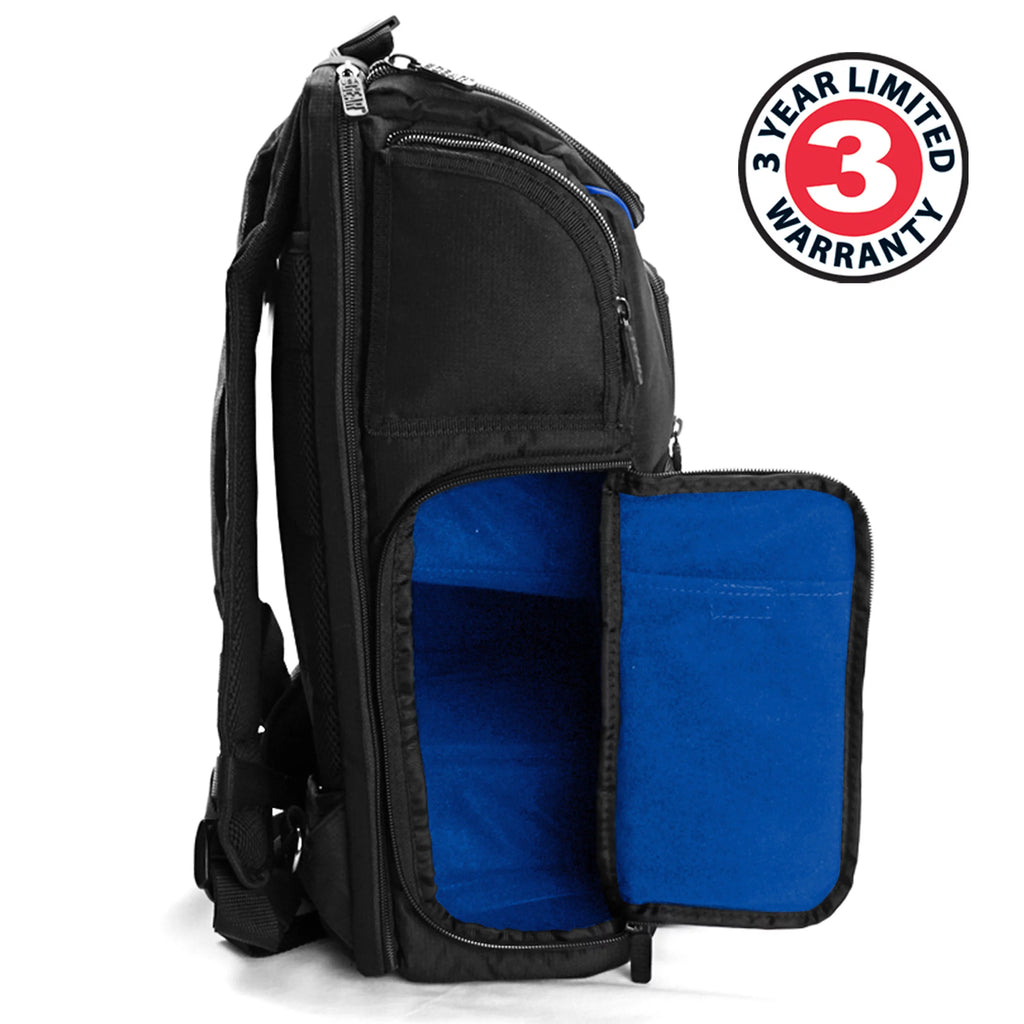 Blue SLR Camera Backpack with Tripod Holder and Laptop Compartment L4932