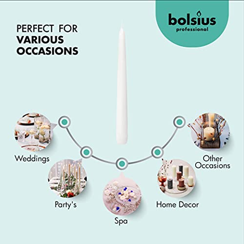 Long White Taper Candles, 30 Count, 10-inch Unscented Candlesticks M628