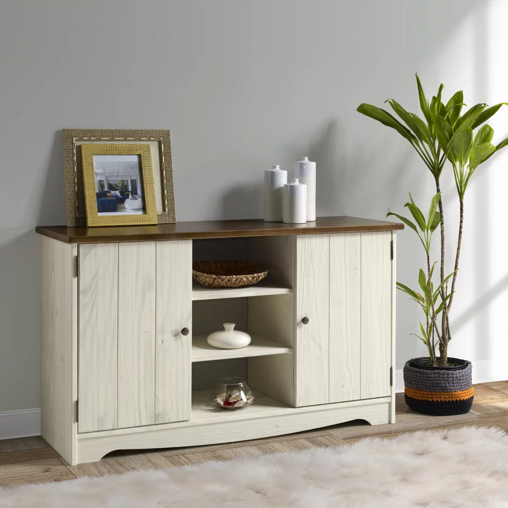 White Distressed Wood Buffet Sideboard O994