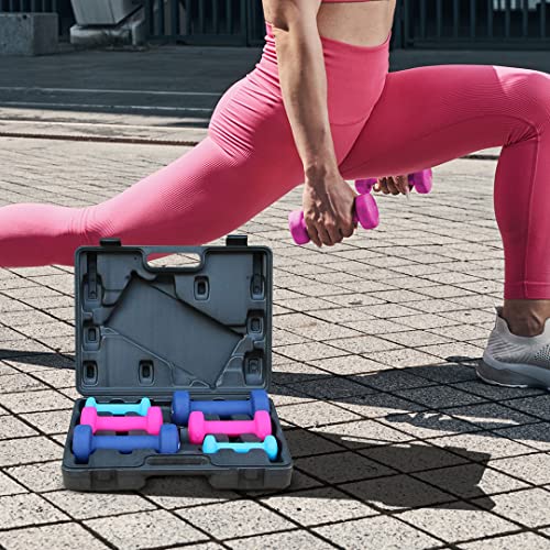 3 Pairs Dumbbell Set With Hard Plastic Case I774