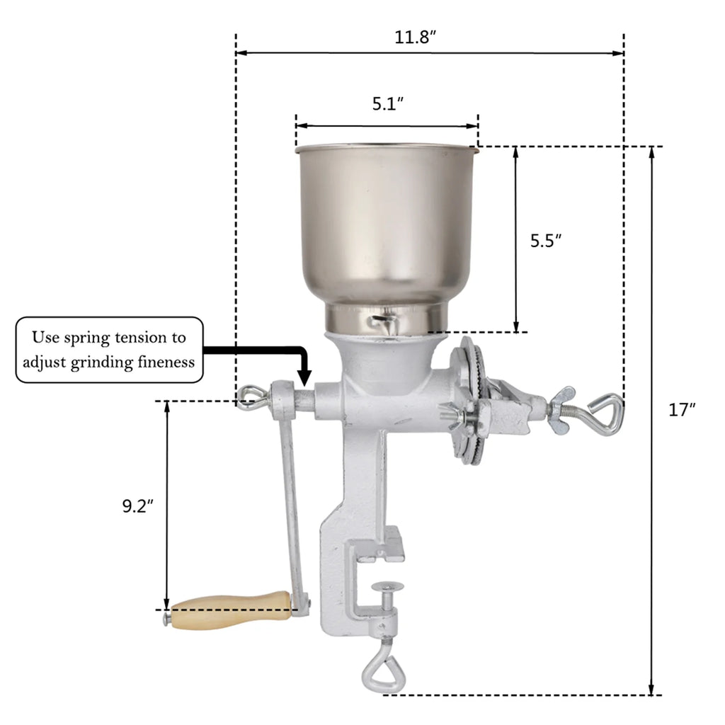 Cast Iron Hand Cranking Grain Grinder D24956