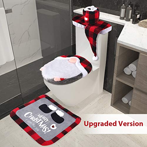 Set of 5 Toilet Seat Cover and Rug Set E515387