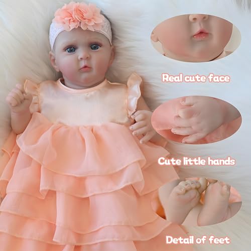 18 Inch Gray Realistic Reborn Baby Doll Y445