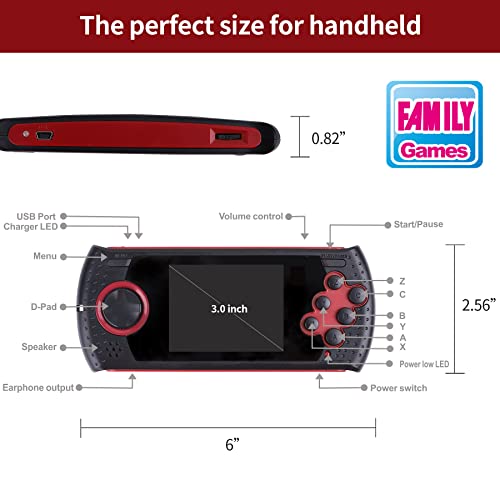 Handheld Game Console with 230 Classic Retro Video Games N7374