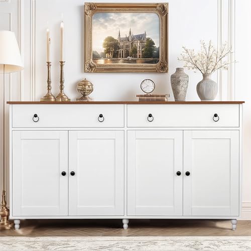 Black Buffet Cabinet with 2 Drawers and 4 Doors P240
