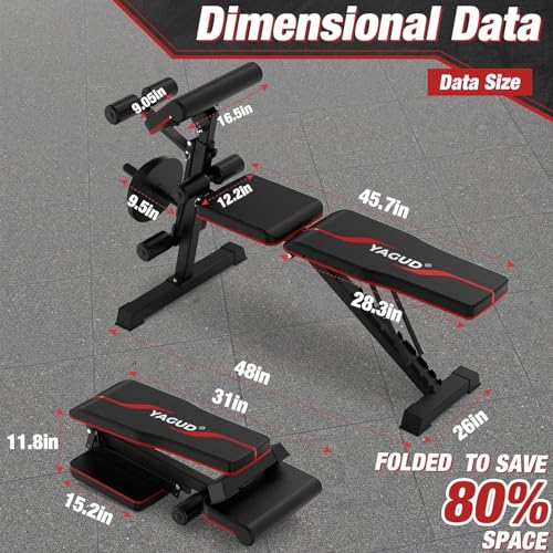 800 LB Adjustable Incline Decline Weight Bench Z5926