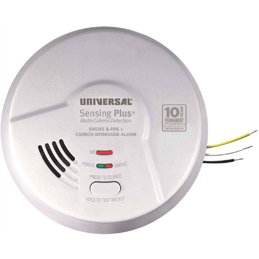 Combination 3-in-1 Hardwired Smoke Fire & Co Alarm Detector Q998985
