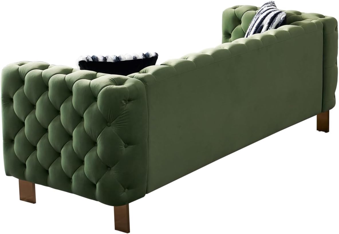 Mint Green Velvet Tufted Sofa F540