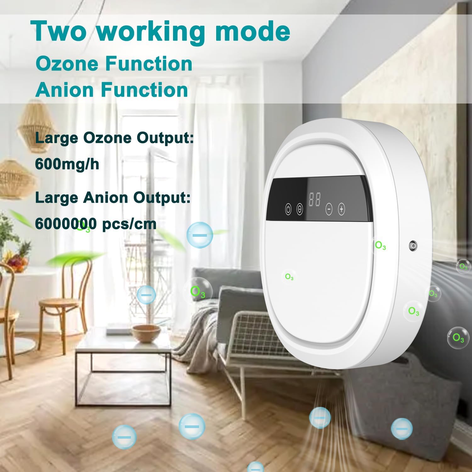 Portable Ozone Machine with Timer (White) V55182