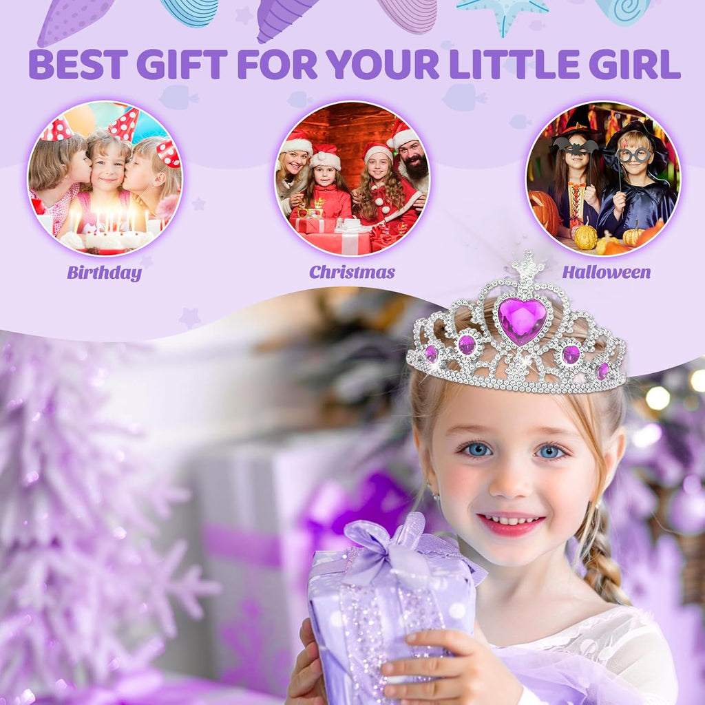 Pretend Makeup for Toddlers Toys, Fake Makeup Mermaid Toys for Girls Purse, Toddler Makeup Kit N142