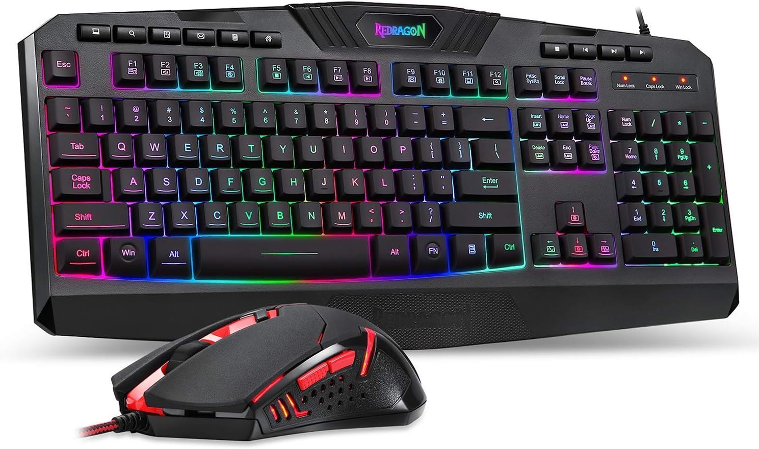 RGB Backlit Gaming Keyboard and Mouse Combo Set B9375