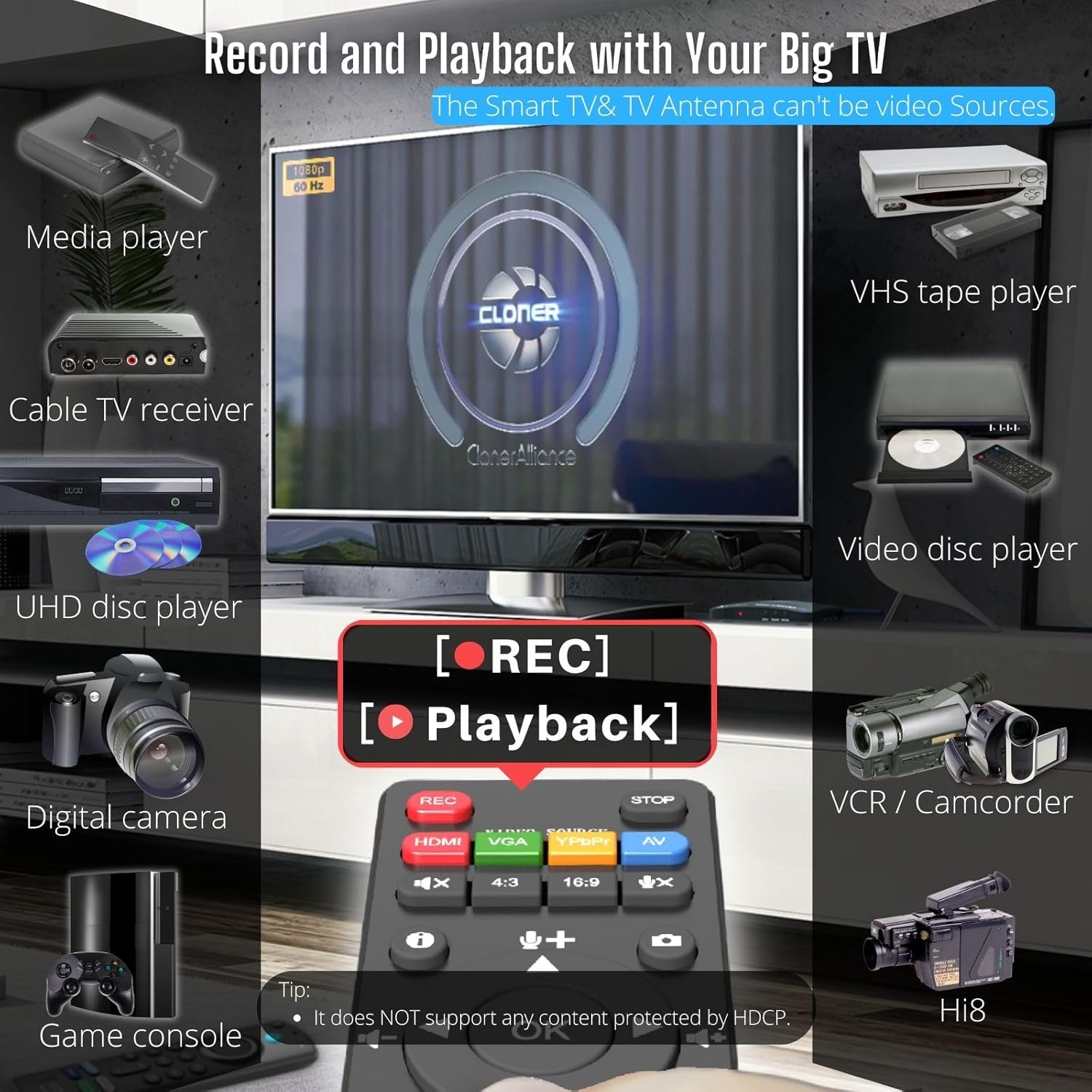 1080p@60fps Video Recorder with HDMI Capture Z486