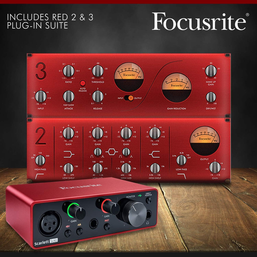 USB Audio Interface, Studio Condenser Microphone, Stereo Headphones, Pop Filter, Cables and Accessories R61362