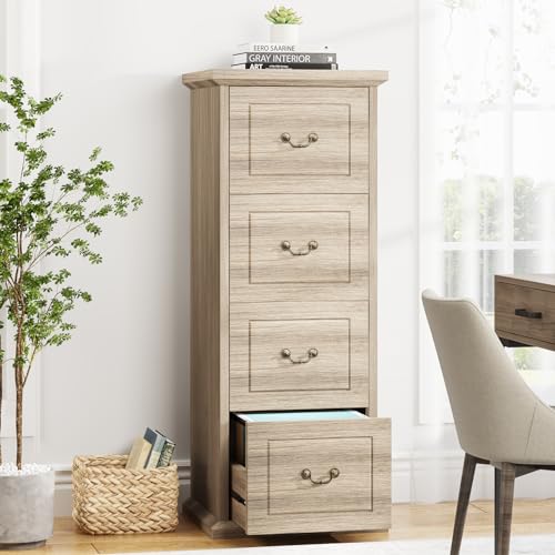 Walnut 4-Drawer Vertical File Cabinet X57835