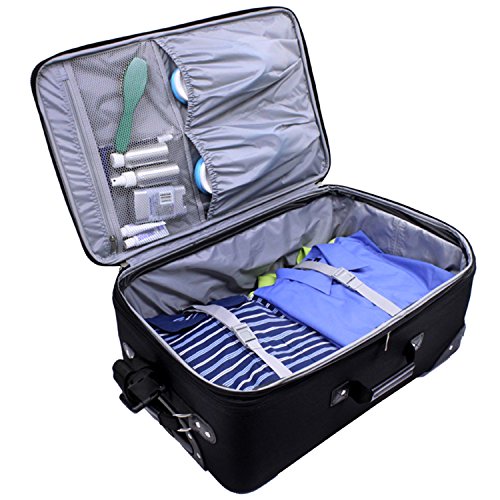 Gray 4-Piece Expandable Softside Travel Rolling Luggage Set D630