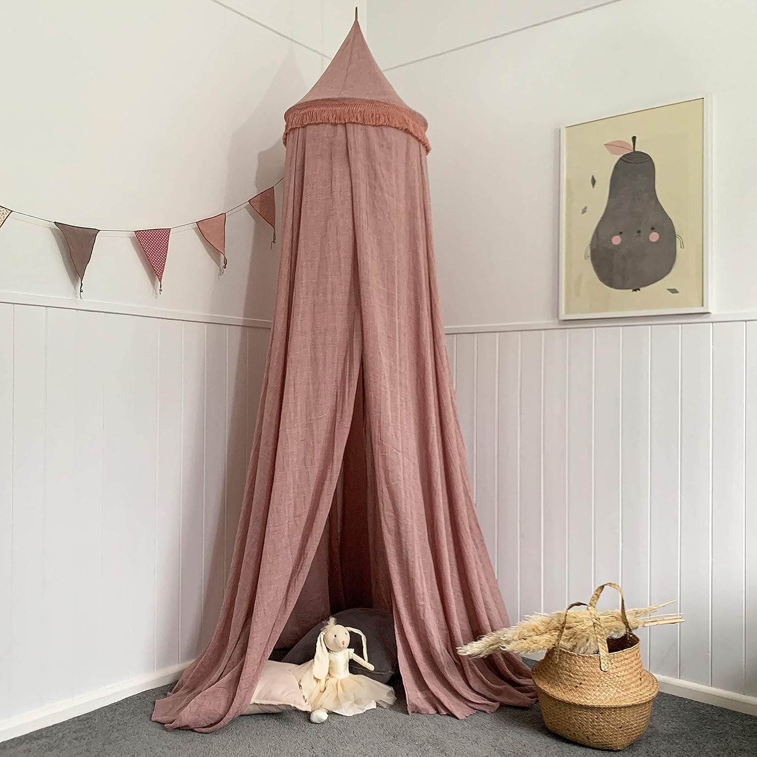 Dusty Pink Princess Canopy with Tassels M154707