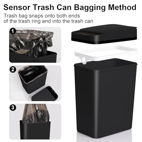 White 5 Gallon Automatic Motion Sensor Trash Can O624
