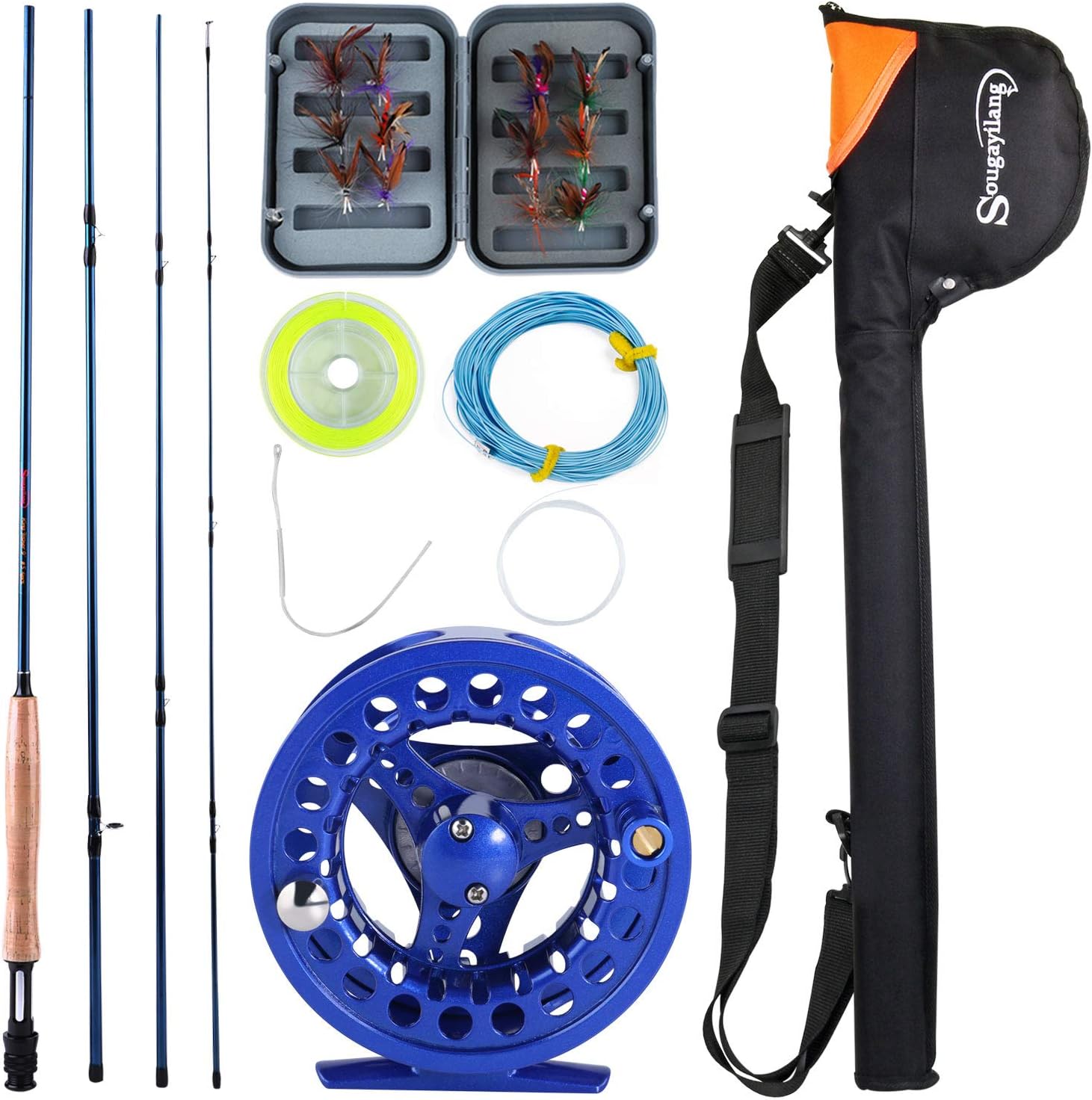 Fly Fishing Rod with Reel Combo Kit Pack of 2 G286521