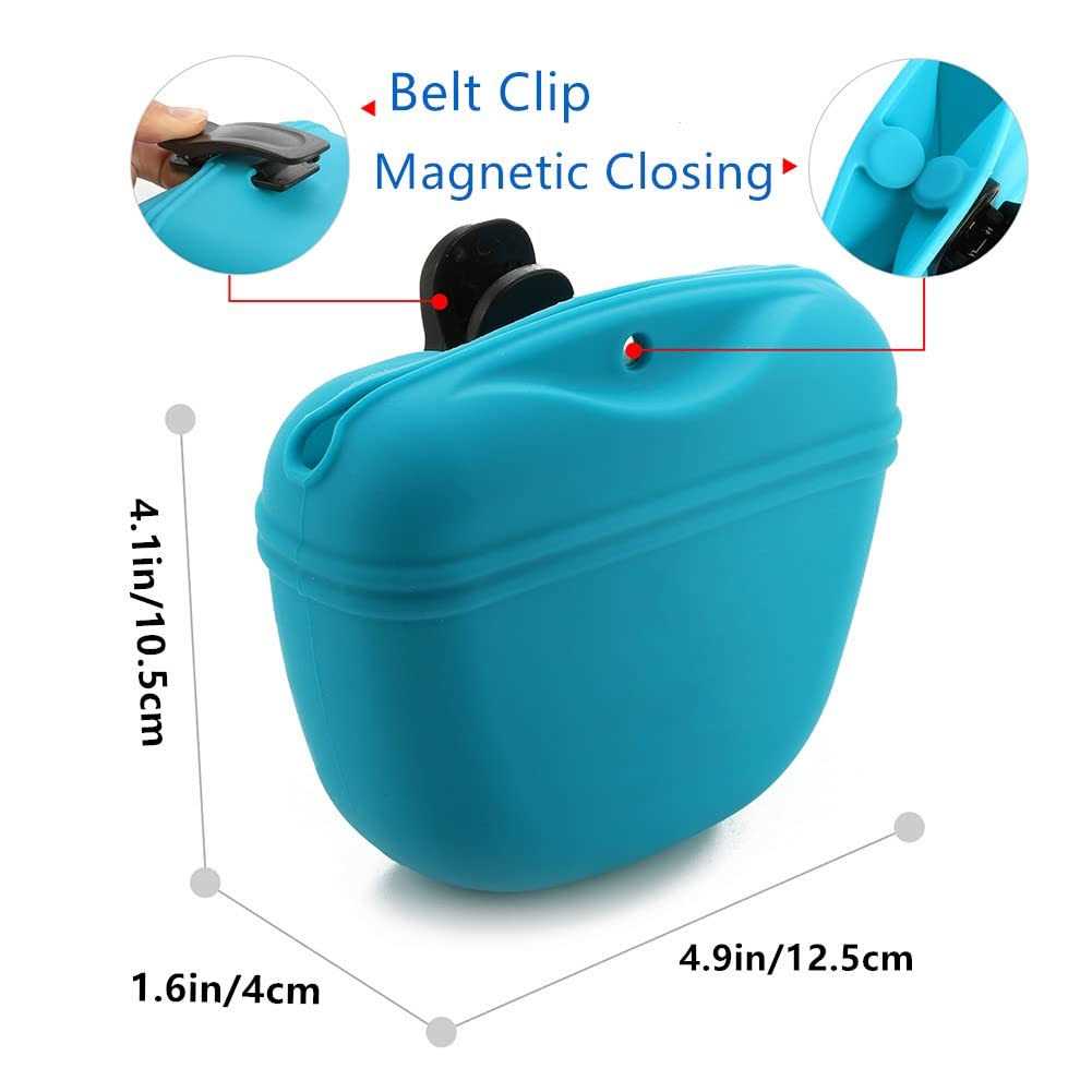 Silicone Dog Treat Pouch with Magnetic Closure and Waist Clip B23808