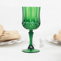 6 Pack Emerald Green Plastic Wine Glasses 8Oz D715309