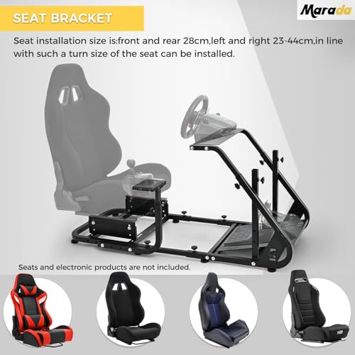 Reinforced Stabilizing Racing Steering Wheel Cockpit Adjustable Driving Simulator TV Stand M6378