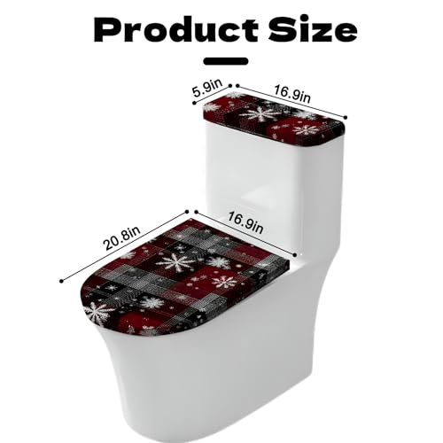Christmas Toilet Lid Cover, Washable Toilet Seat Cover, Toilet Tank Protector N8957