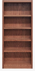 Five Shelf Bookcase 72" H Dry Oak Finish V454238