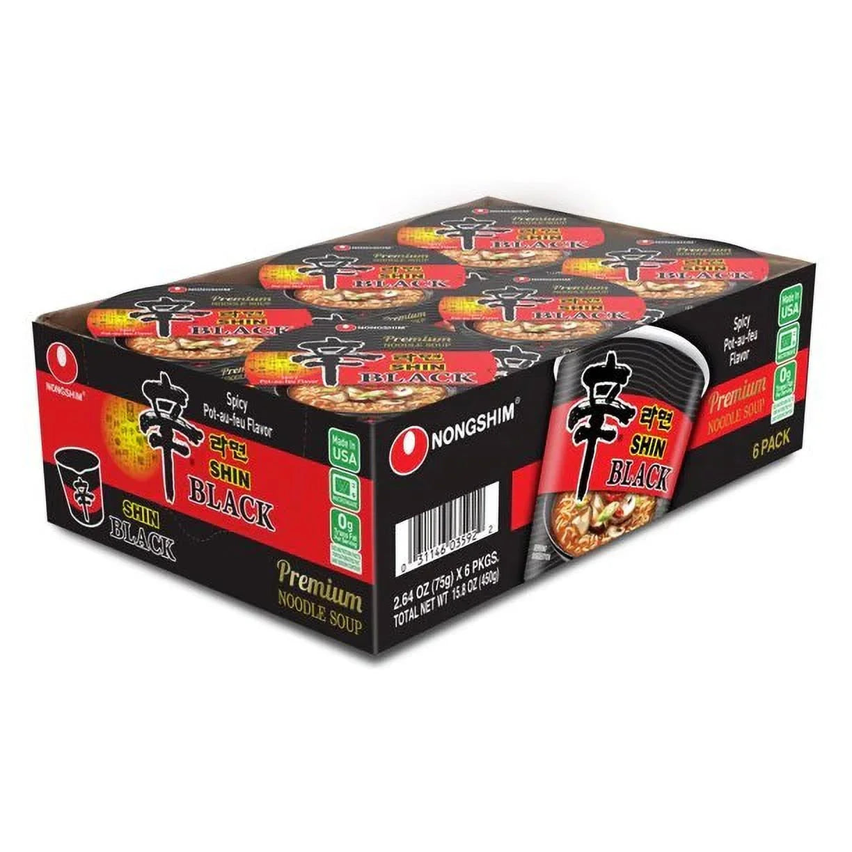 6 Pack Premium Instant Cup Noodle V1616