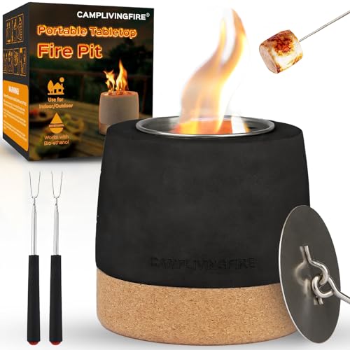 Round Concrete Smokeless Tabletop Fire Pit T761994