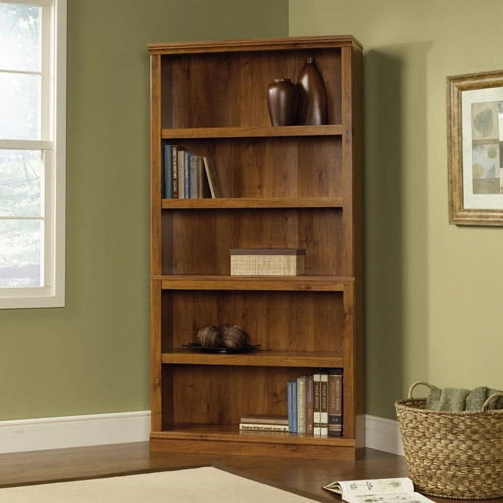 Chalked Chestnut 5-Shelf Bookcase Z893