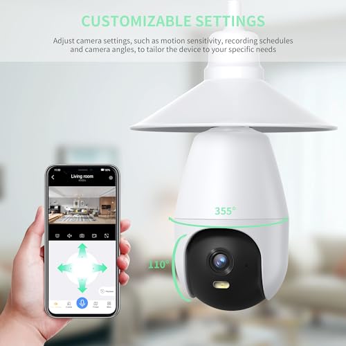 5G Light Bulb Security Camera with Auto Tracking L76121