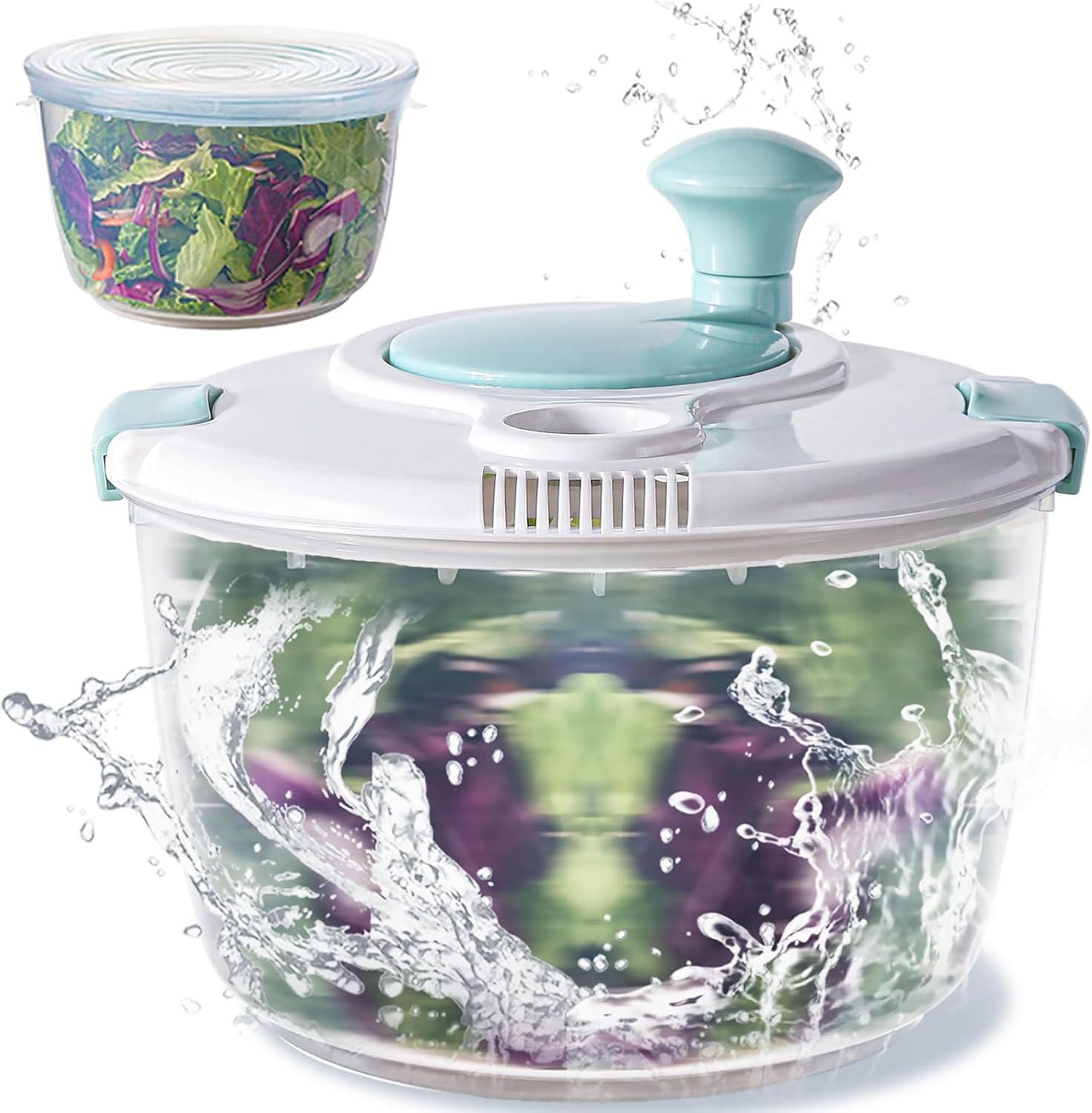 4.8 Qt Large Capacity Salad Spinner with Storage Lid Z390774