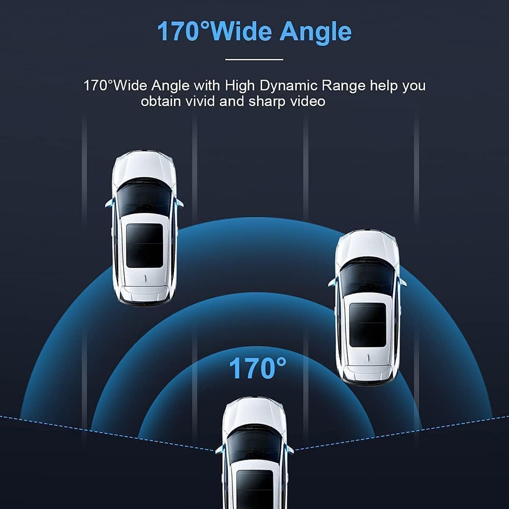 1080P Full HD Dash Camera with 170° Wide Angle W556
