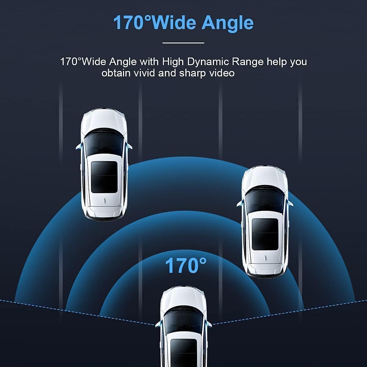 1080P Full HD Dash Camera with 170° Wide Angle W556
