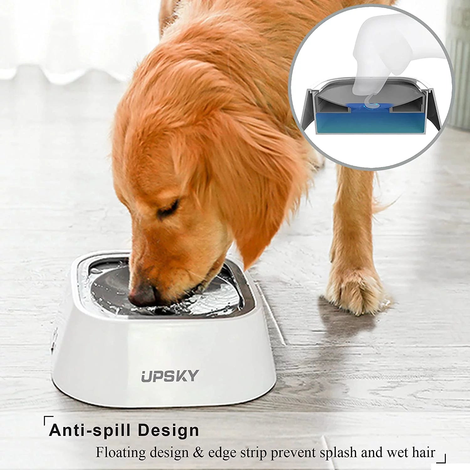 No Spill No Drip 35oz Pet Water Bowl Z985
